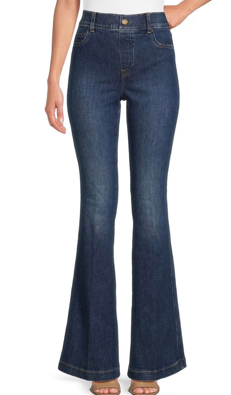 SPANX WOMEN'S FLARE JEANS, AUTHENTIC BLUE